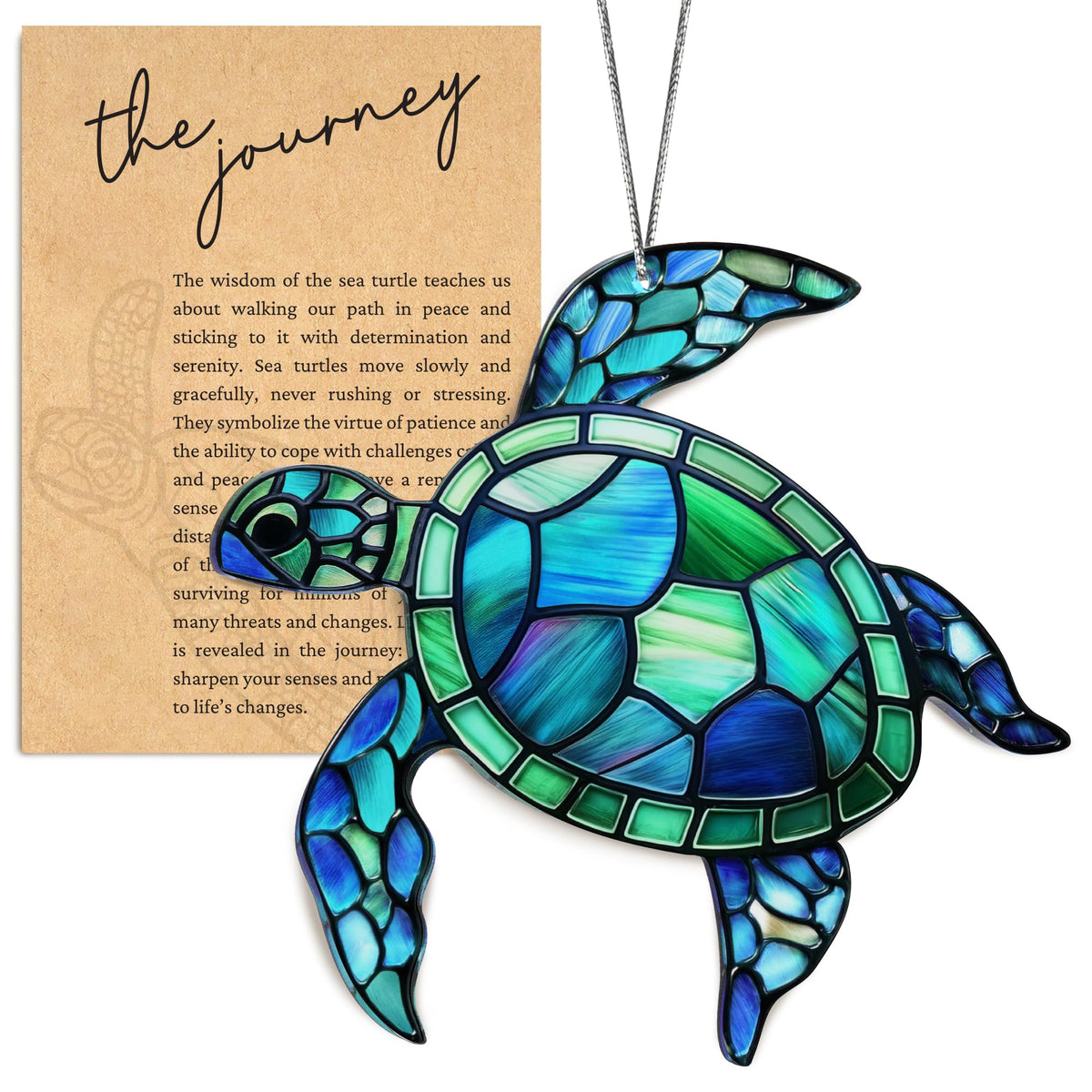 Turtle Ornament, Beach Christmas Ornaments for Tree, Beach Gifts for Women