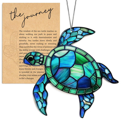 Turtle Ornament, Beach Christmas Ornaments for Tree, Beach Gifts for Women