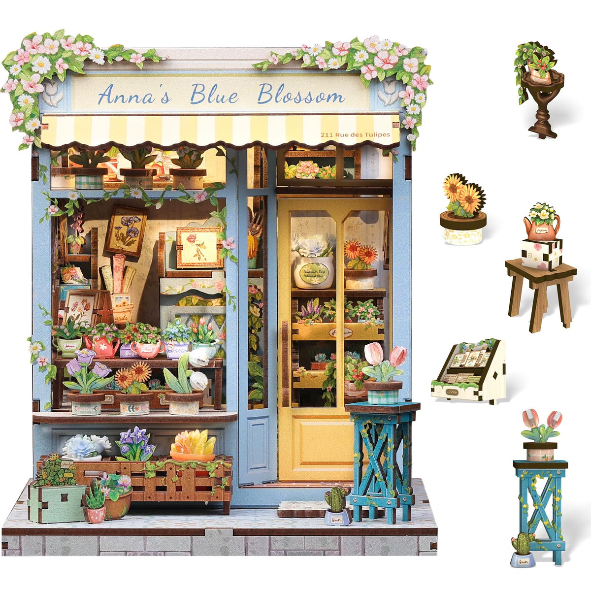 Cutefun Book Nook Kits for Adults, DIY Miniature House Kit Coffee Shop