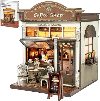 Book Nook Kit, DIY Miniature House Dollhouse Kit for Adults and Teens