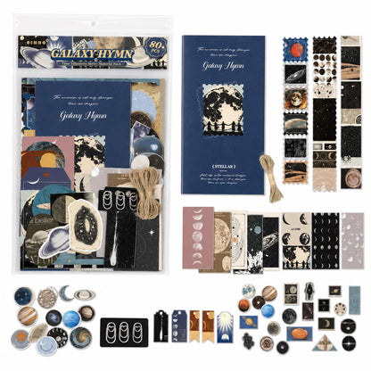 Diuhofart Aesthetic Scrapbooking Kit with A6 Notebook, Papers & Stickers
