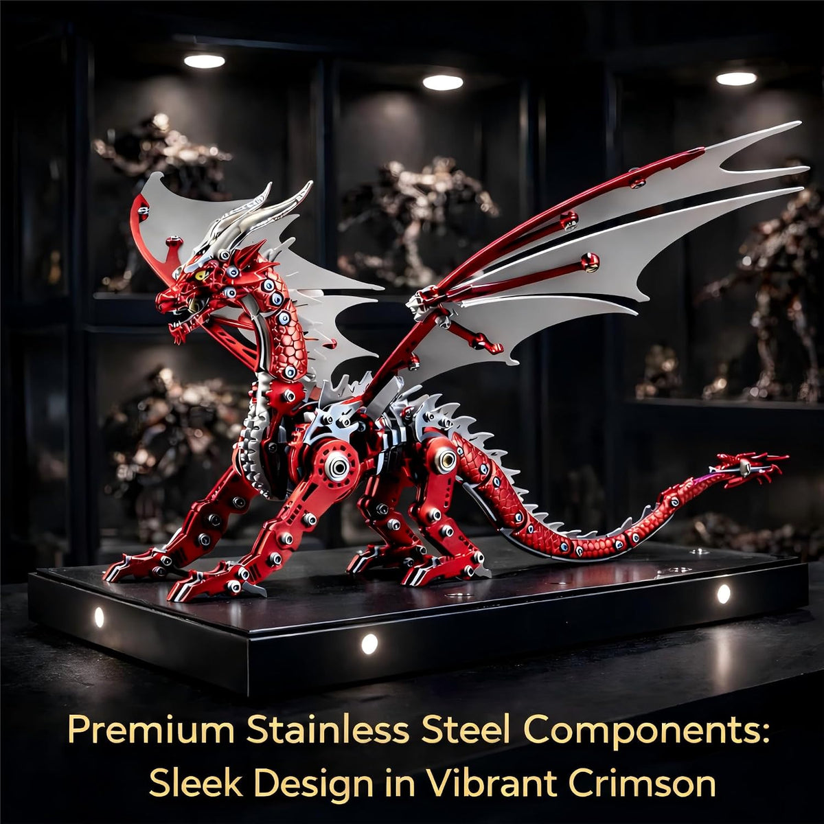3D Metal Puzzles for Adults, Mechanical Dragon Model Kit