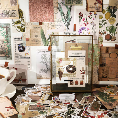 Teniinet 260 PCS Vintage Scrapbooking Supplies Kit for Beginners (Natural)