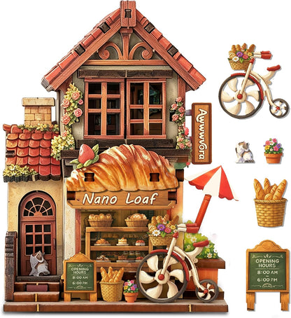 3D Wooden Puzzle Miniature Building Model & Fridge Magnet