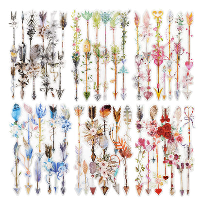 120 Pcs Floral Garden Stickers for Scrapbooking and Journaling