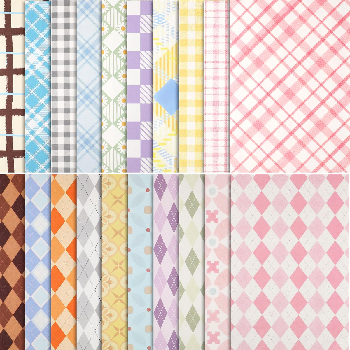Autumn Scrapbook Paper, 60 Sheets 14 x 21 cm, Orange Brown