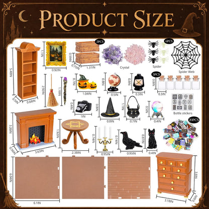 Rileryan 1:12 Scale Miniature DIY House Kit Mini Magic House Building Kit