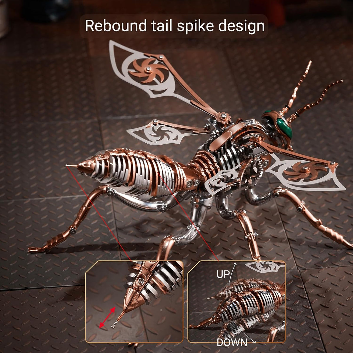 3D Metal Wasp Puzzles for Adults Model Kits Mechanical Building Blocks Difficult DIY Assembly for Men