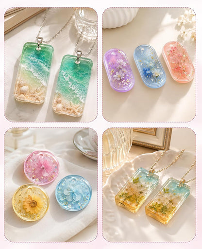 30 Pcs Resin Keychain Molds, Epoxy Silicone Casting Molds