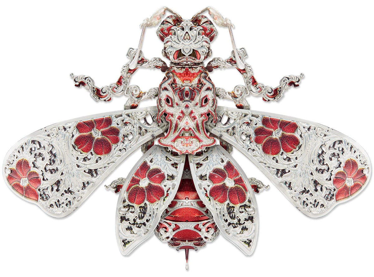 Piececool Metal 3D Puzzles for Adults, Cicada 3D Model Building Kits Insect Themed Animal Fashion Brooch Assembling DIY Crafts Creative Gifts