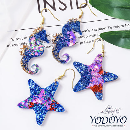 YODOYO Resin Earring Molds 3pcs Ocean Marine Life Jewelry Resin Molds