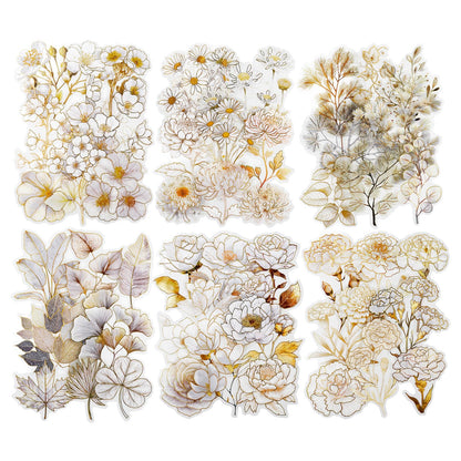 120 Pcs Floral Garden Stickers for Scrapbooking and Journaling