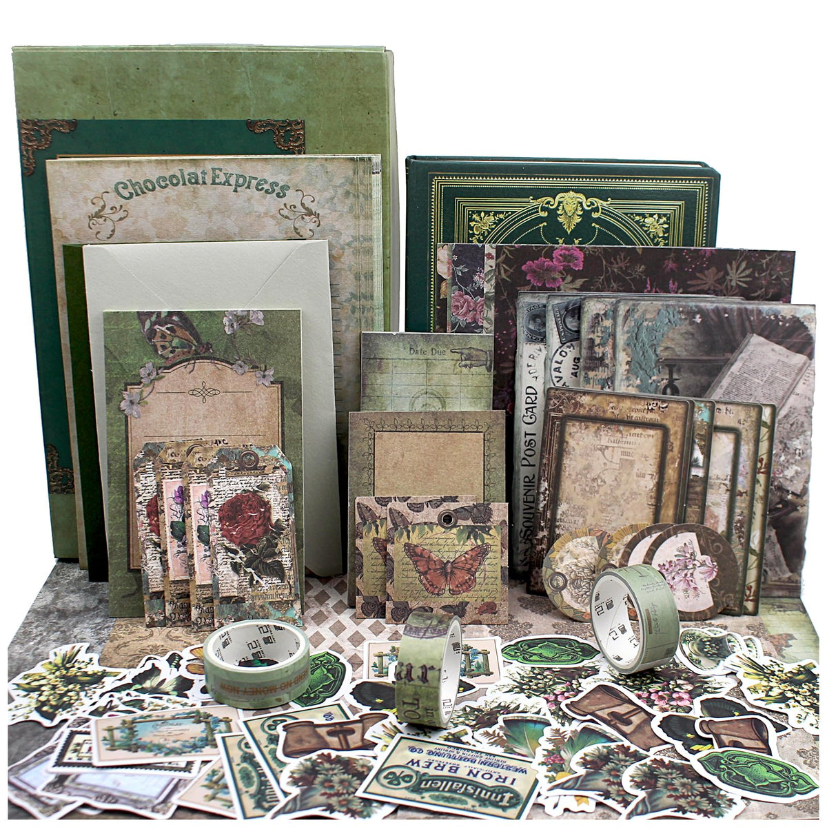 Diuhofart Ultimate Vintage Scrapbook Supplies & Junk Journal Kit - A6 Retro Notebook, Aesthetic Stationery Supplies, Craft Gift Set for Women, Perfect for Journaling & Scrapbooking