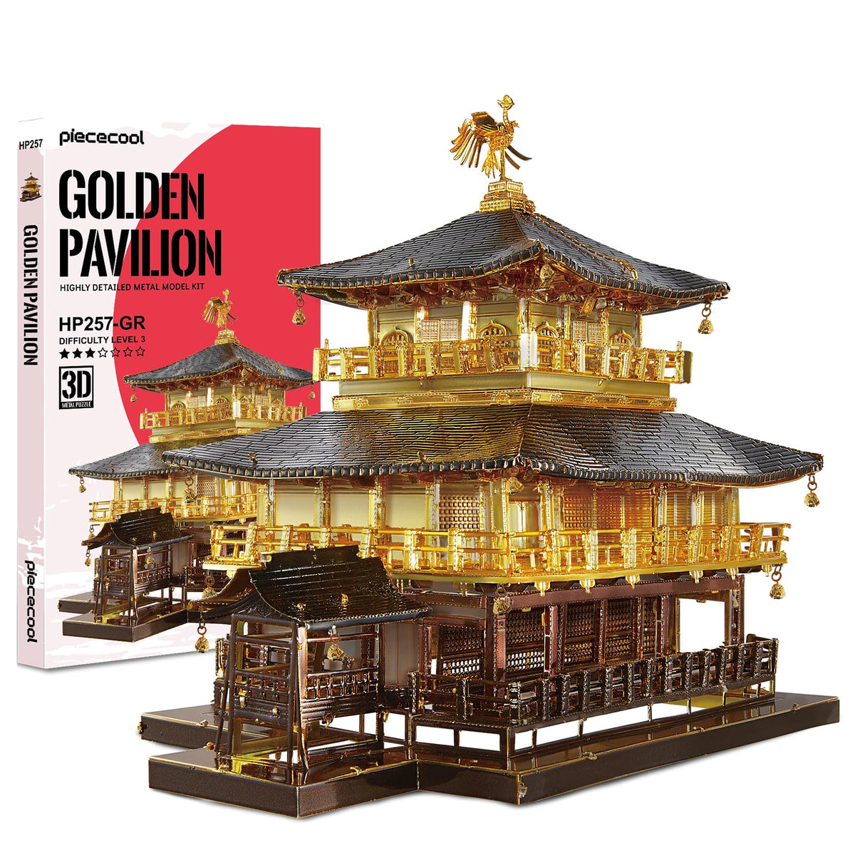 Piececool 3D Metal Puzzles Elves' Castle Metal Model Kit for Adults, DIY Architecture Building Kits,Family Time,Home Decor Best Gifts
