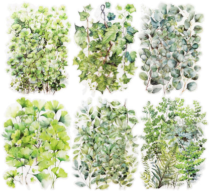 120 Pcs Botanical Leaf Stickers for Scrapbooking and Journaling