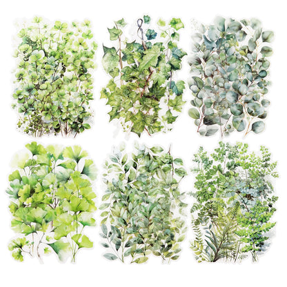 120 Pcs Botanical Leaf Stickers for Scrapbooking and Journaling