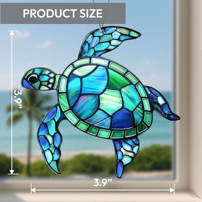 Turtle Ornament, Beach Christmas Ornaments for Tree, Beach Gifts for Women