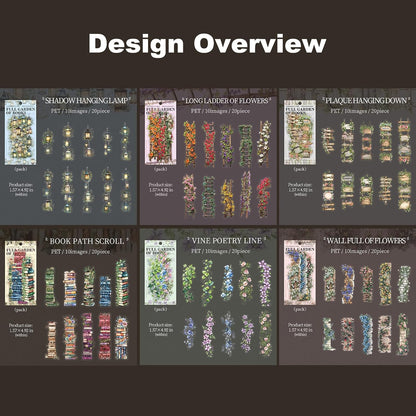 120 Pcs Floral Garden Stickers for Scrapbooking and Journaling