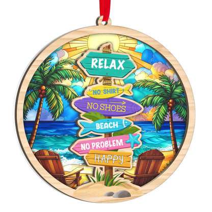 Turtle Ornament, Beach Christmas Ornaments for Tree, Beach Gifts for Women