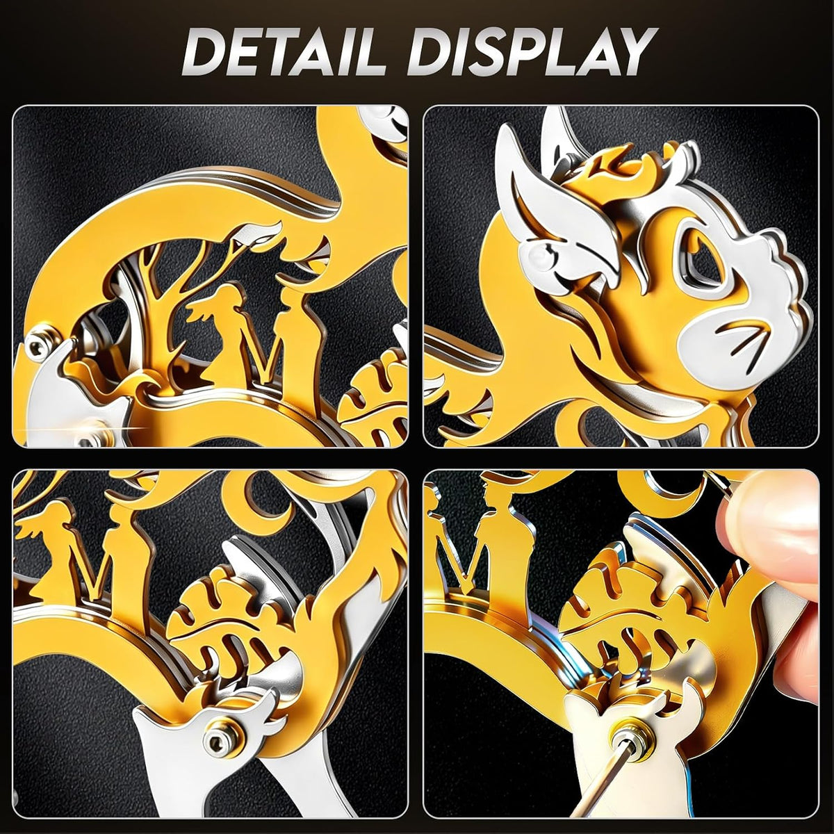 Orange Dream Cat Stainless Steel 3D Metal Puzzle Model Kit