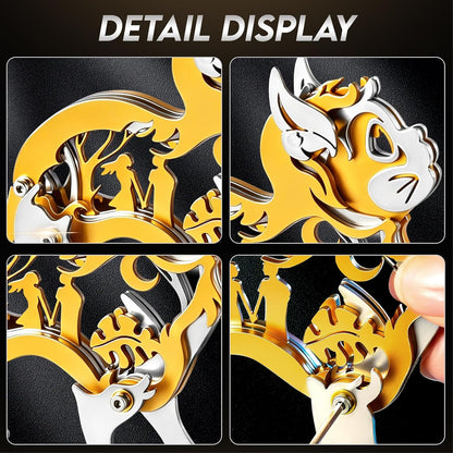 Orange Dream Cat Stainless Steel 3D Metal Puzzle Model Kit