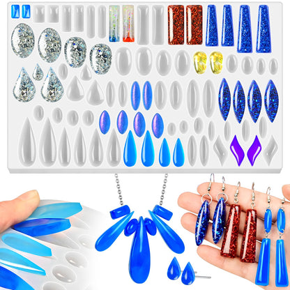 Resin Earring Molds, Set of 4 Style Silicone Earring Molds