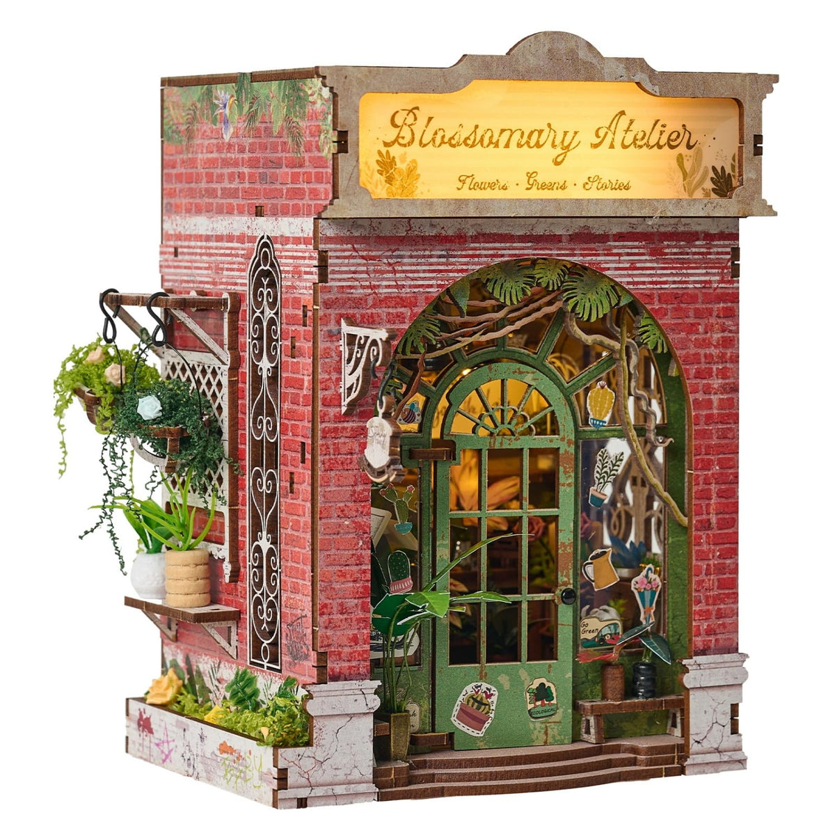 Book Nook Kit, Magic Shop DIY Miniature House Kit with Stepless Dimming