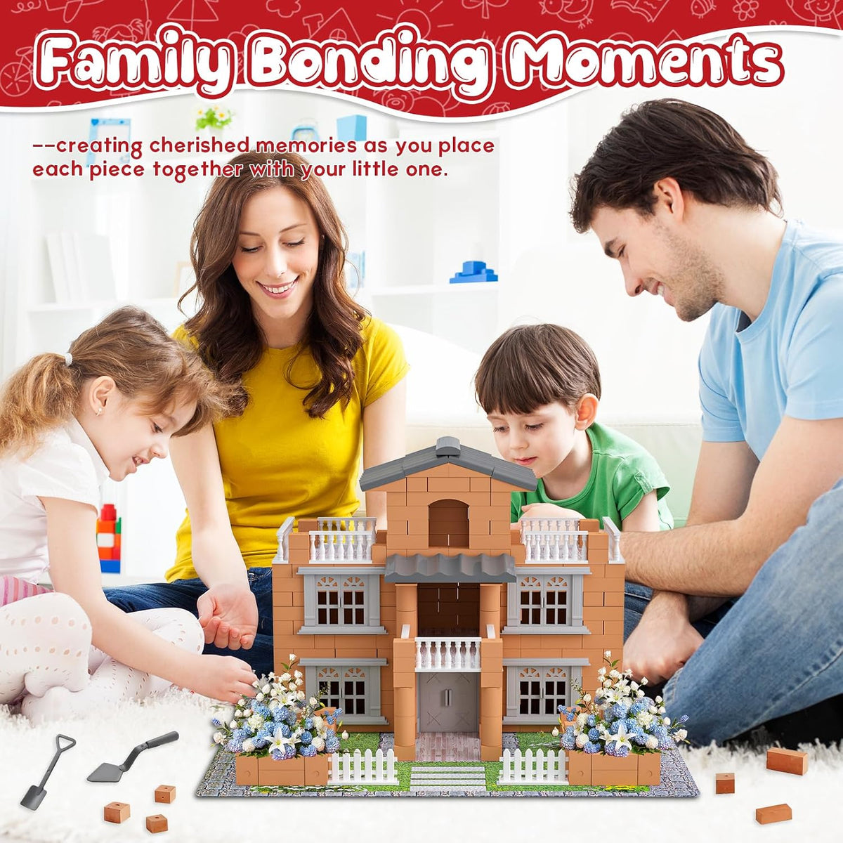 Mini House Building Kit for Kids 8+, Tiny Home with Real Bricks & Tiles