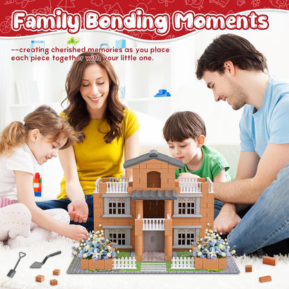 Mini House Building Kit for Kids 8+, Tiny Home with Real Bricks & Tiles