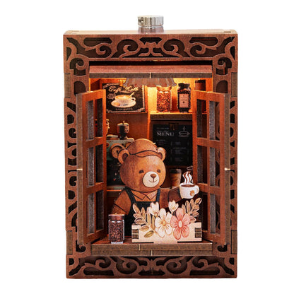 Book Nook Kit DIY Miniature House 3D Wooden Puzzle Bookshelf Decor