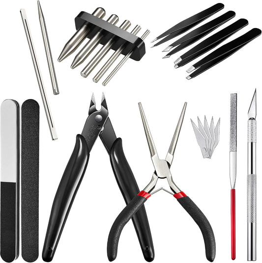 17 Pieces Metal Model Tool Kit Compatible with Metal Earth 3D Puzzle Assembly