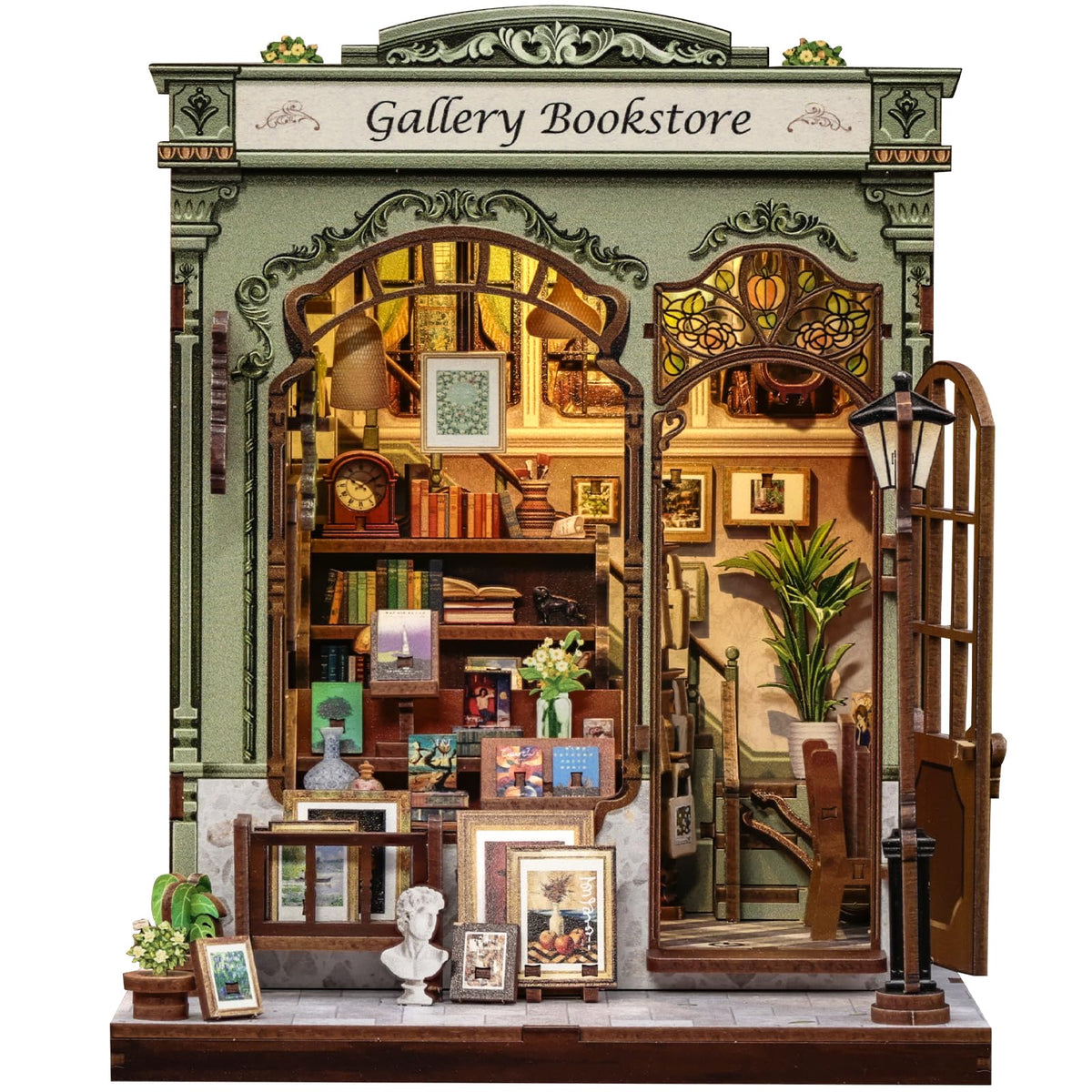 Cutefun Book Nook Kits for Adults, DIY Miniature House Kit Coffee Shop