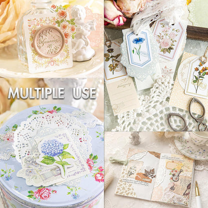 Vintage Floral Scrapbook Paper & Journaling Stickers, 400pcs