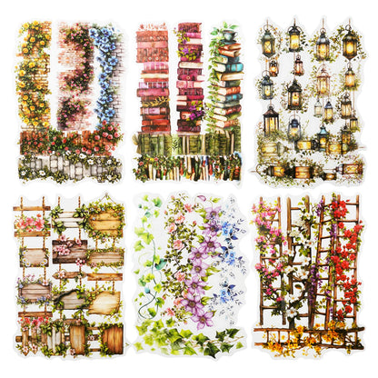 120 Pcs Floral Garden Stickers for Scrapbooking and Journaling