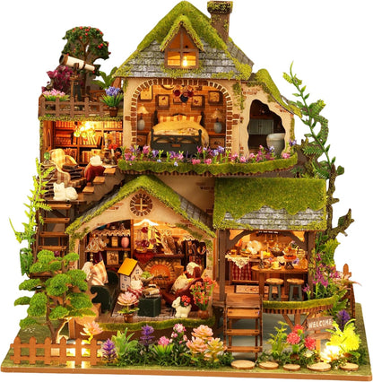 RHZN Miniature House Kit, Miniature Kit, Mini House Building Kit for Adult