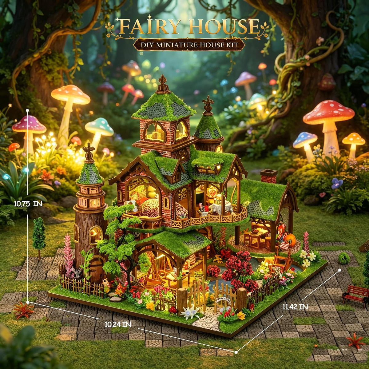 Miniature House Kit, DIY Miniature Kit, Mini House for Adults, Fairy House