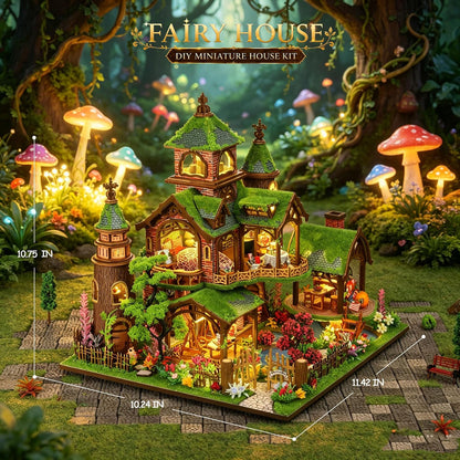 Miniature House Kit, DIY Miniature Kit, Mini House for Adults, Fairy House