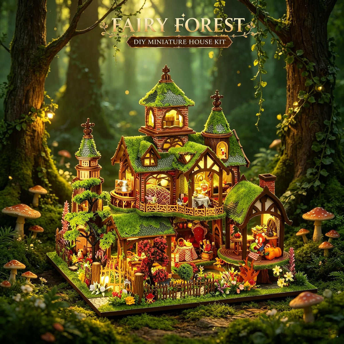 Miniature House Kit, DIY Miniature Kit, Mini House for Adults, Fairy House
