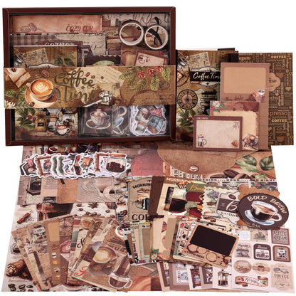 Scrapbooking Supplies Kit, Vintage Botanical Aesthetic Scrapbook Kit for Bullet Junk Journal, Stationery, A6 Grid Notebook, Flower DIY Journaling Supplies, Birthday Craft Gift for Teen Girl Women