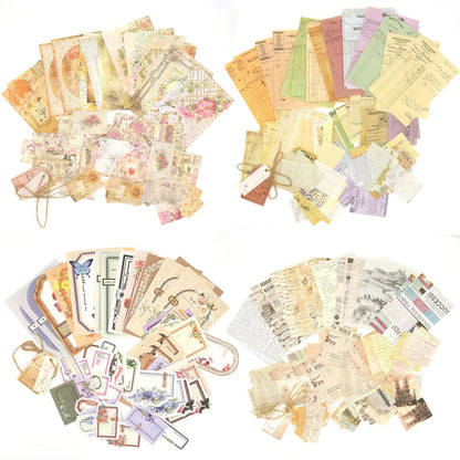 Vintage Floral Scrapbook Paper & Journaling Stickers, 400pcs