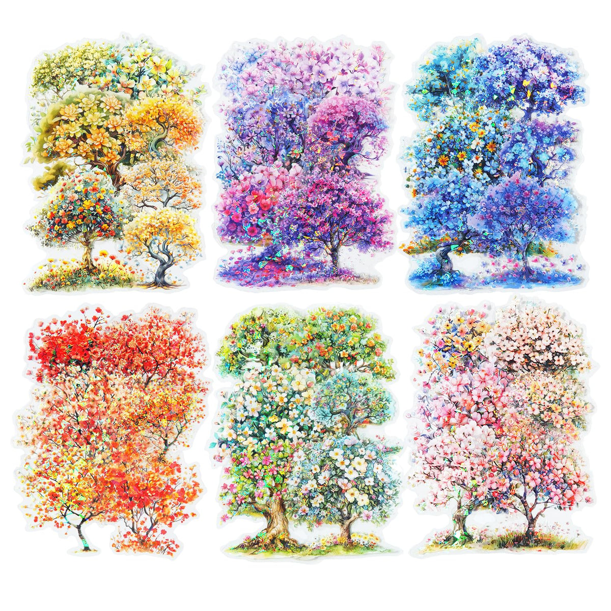 120 Pcs Botanical Leaf Stickers for Scrapbooking and Journaling
