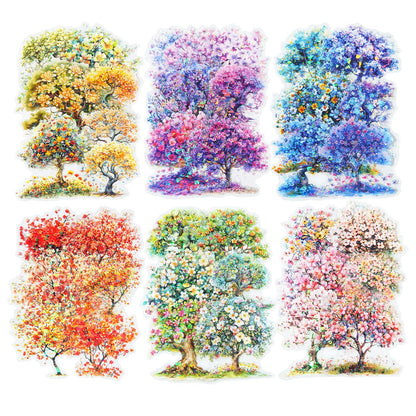 120 Pcs Botanical Leaf Stickers for Scrapbooking and Journaling