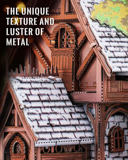 Piececool 3D Metal Puzzles Elves' Castle Metal Model Kit for Adults, DIY Architecture Building Kits,Family Time,Home Decor Best Gifts