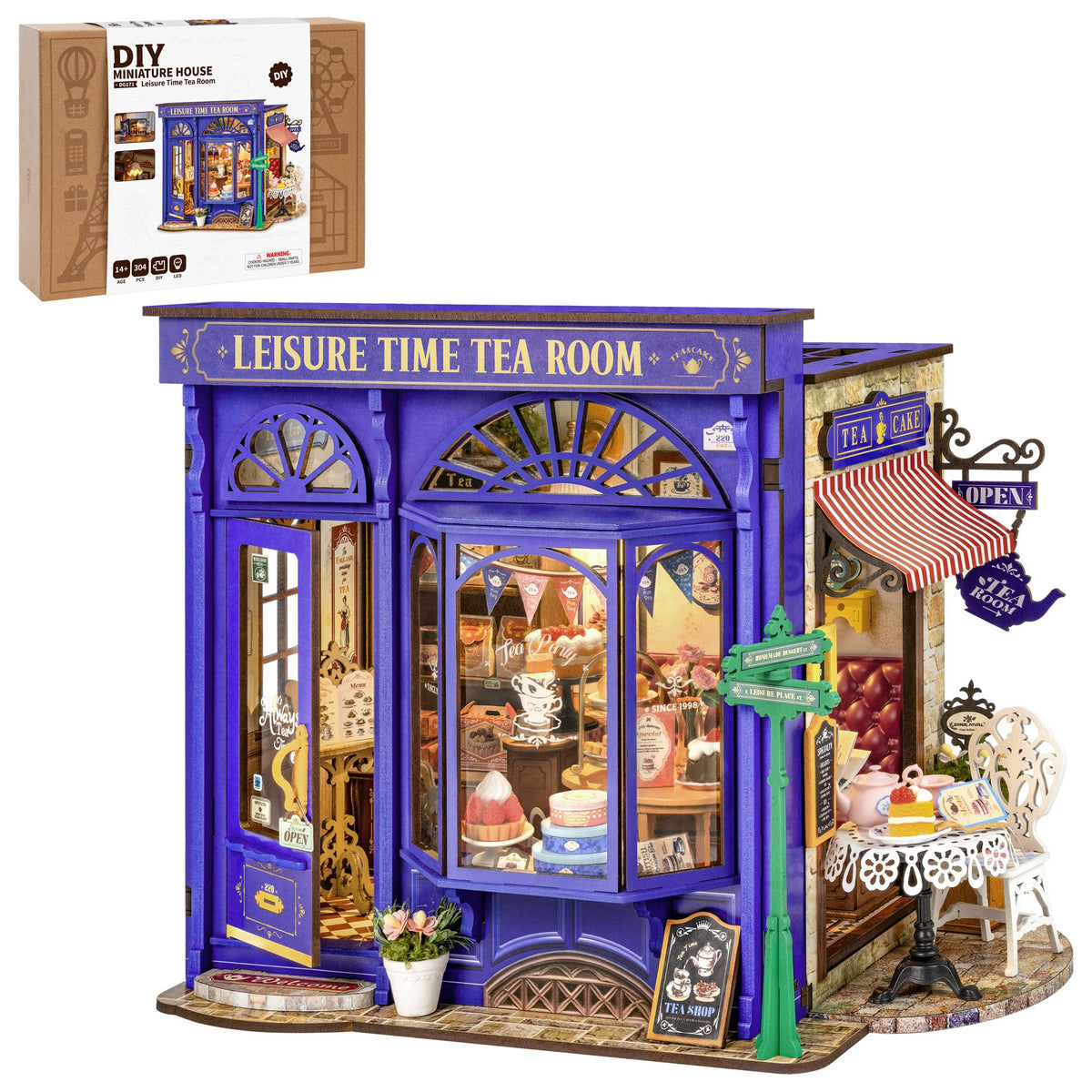 ROBOTIME DIY Miniature House Kit Dollhouse Kit for Adults Mini Tiny House Kit with Furniture Building Model Kit Crafts Creative Gift for Boys Girls (Baking Kitchen)