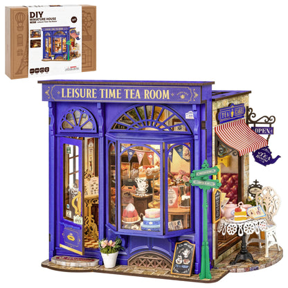 ROBOTIME DIY Miniature House Kit Dollhouse Kit for Adults Mini Tiny House Kit with Furniture Building Model Kit Crafts Creative Gift for Boys Girls (Baking Kitchen)