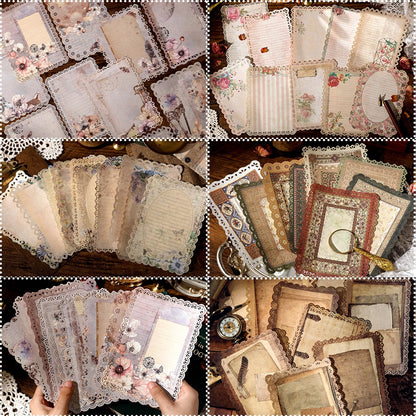 484Pcs Vintage Floral Scrapbook Supplies Kit, Paper & Journaling Stickers