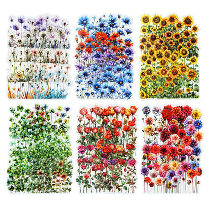 120 Pcs Botanical Leaf Stickers for Scrapbooking and Journaling