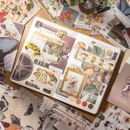 YagCu Scrapbook Kit for Beginners, Aesthetic Junk Journal Supplies, Scrapbooking and Journaling Materials, Bullet Journals Stationery, Planner DIY Arts Craft Paper, Women Adults