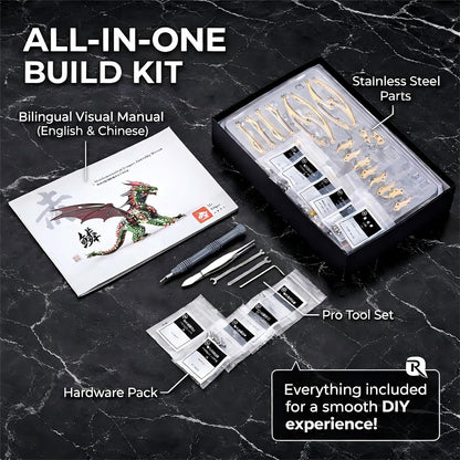 3D Metal Puzzles for Adults, Mechanical Dragon Model Kit