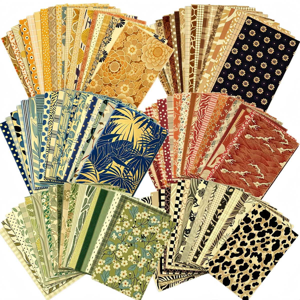 360Pcs Flower Vintage Scrapbook Paper Set, Antique Single Side Printed Journaling Scrapbooking Supplies Craft Decoupage Papers Kit for DIY Card Making, Photo Album, Junk Journals Collage
